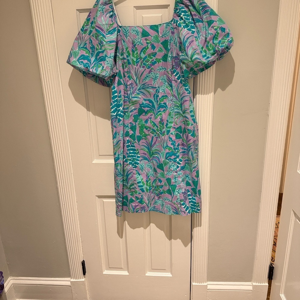🌴 Lilly Pulitzer Lettie Purple Iris on the Chase Dress 14 LIKE NEW GORGEOUS - Picture 4 of 7